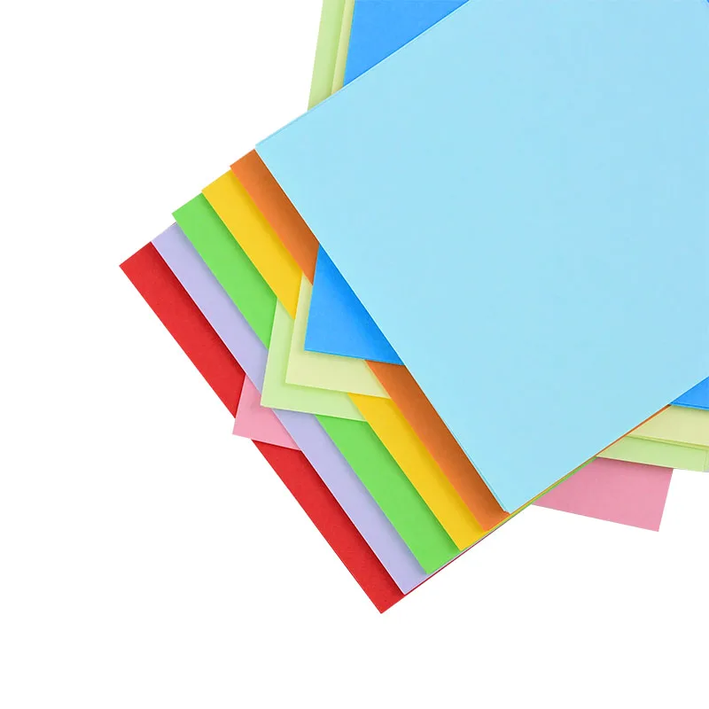100 шт./лот бумага для оригами Двусторонняя квадратная однотонная Складная