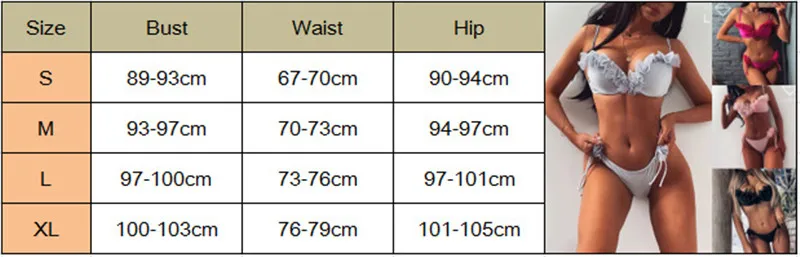 

Fashion Summer Women Solid Bikini Set Bandage Push-Up Padded Swimwear Swimsuit Bathing New Sets