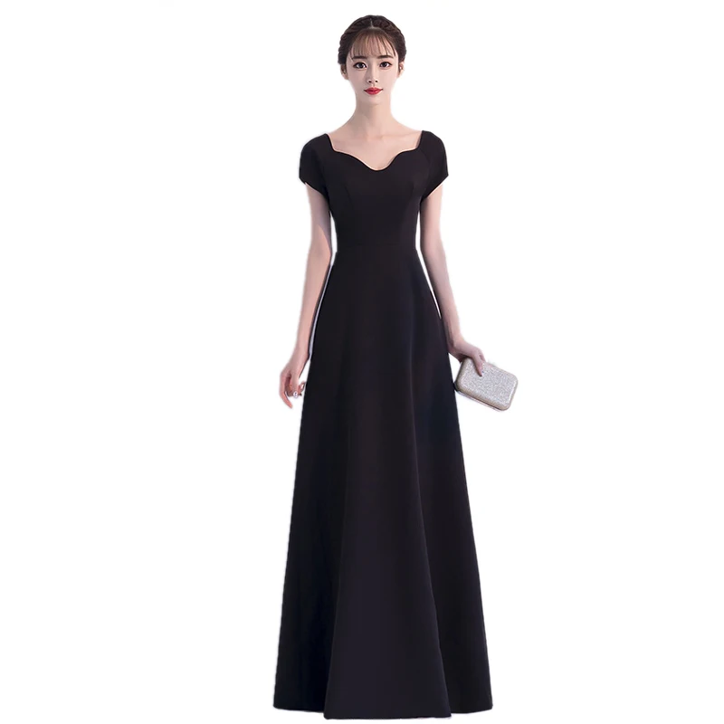 Платье длинное вечернее с V образным вырезом для женщин|Вечерние платья| |
