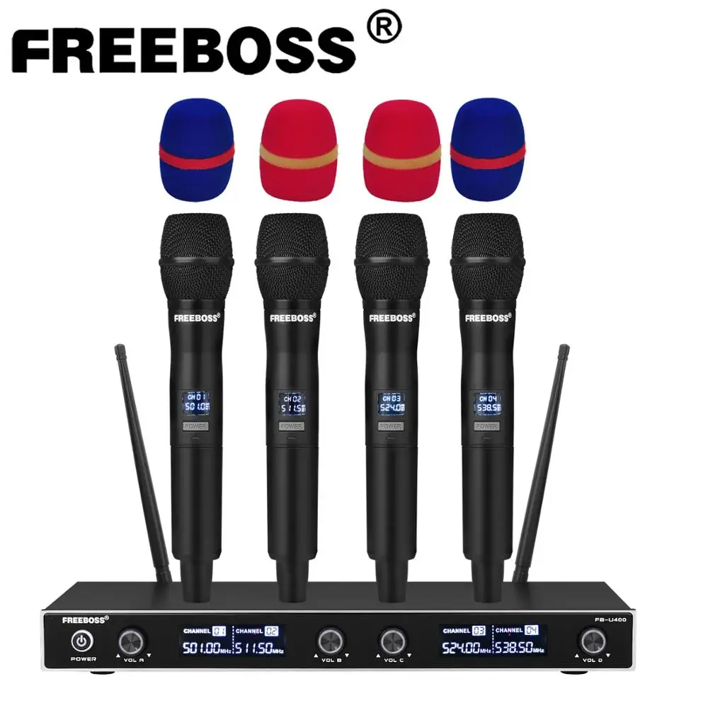 FREEBOSS FB U400 UHF фиксированная частота караоке беспроводной микрофон