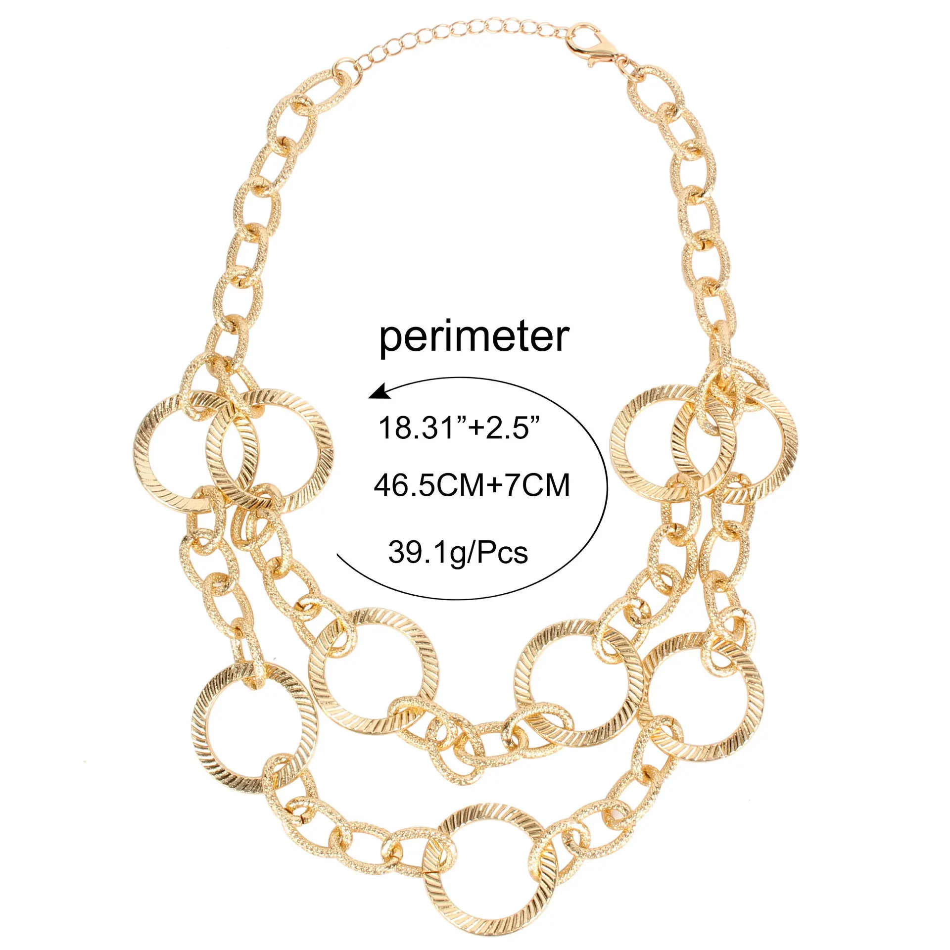 Ожерелье-чокер женское из кубинской цепи с большим кольцом | Украшения и