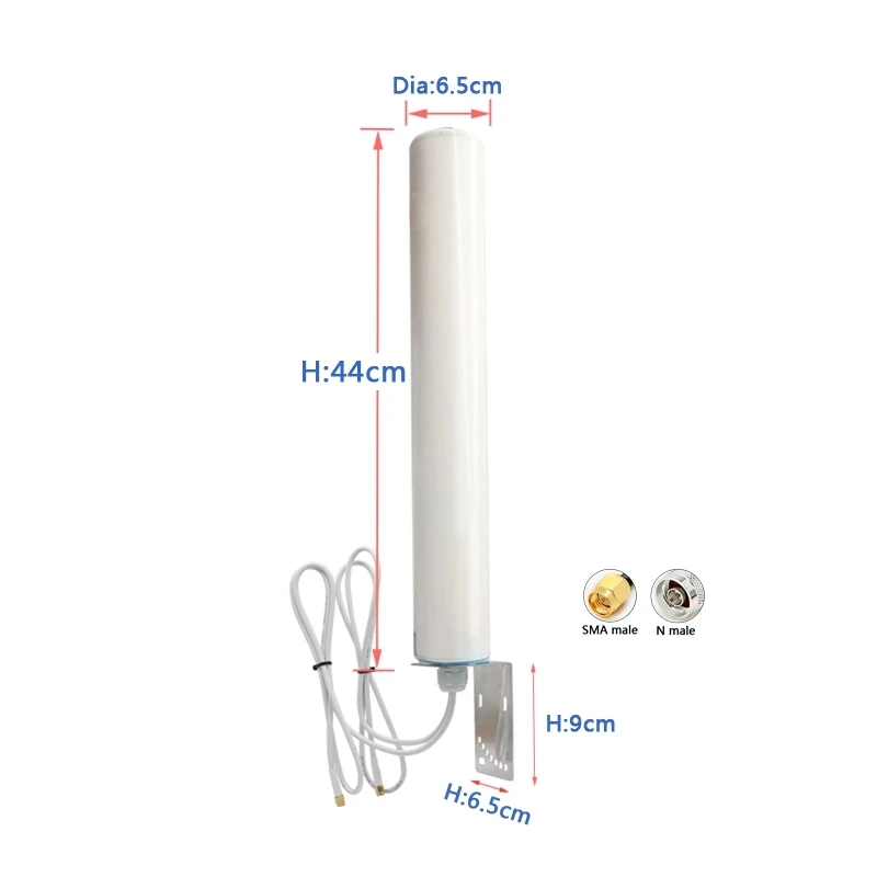 Outdoor Waterproof Antenna, Aerial GSM 4G 5G Broadband 600 ~ 4900Mhz 5ghz 18dBi 1PCS