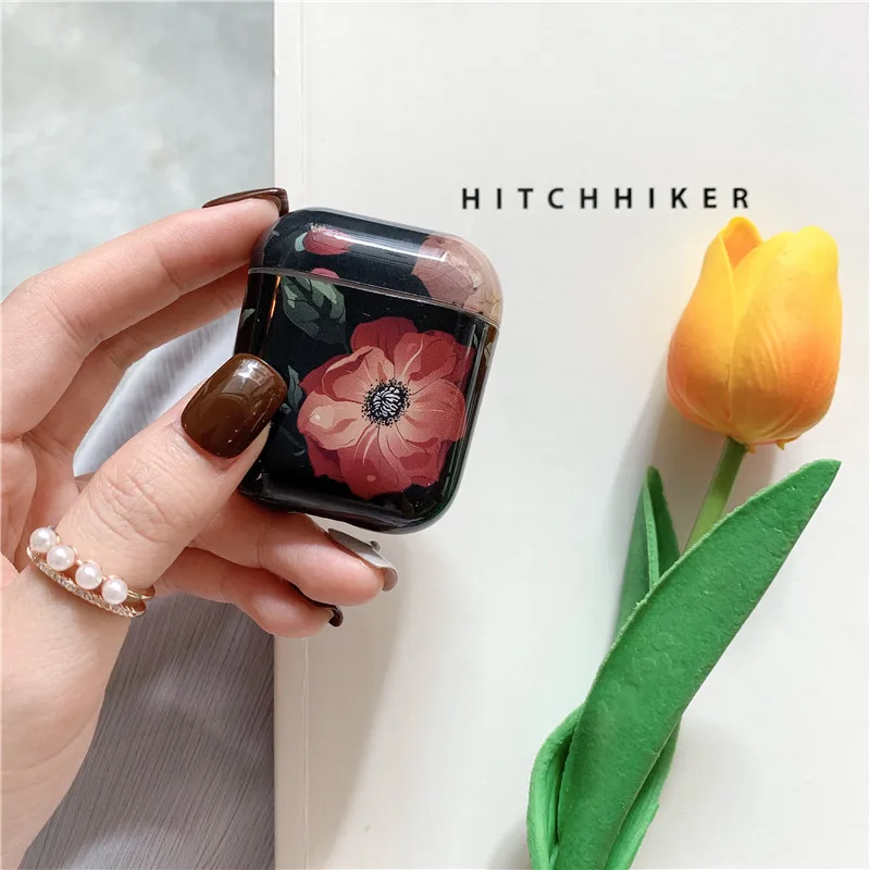 A3 For AirPods 1 2 Для AirPods Pro для переноски 1/2/3 чехол роскошный цветной чехол с цветочным рисунком для AirPods Беспроводной наушники чехол жесткий чехол fundas - Цвет: A3 For AirPods 1 2