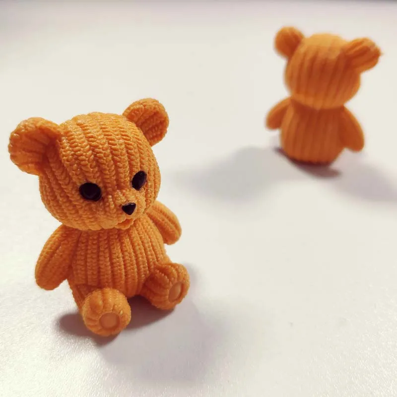 Orange Мини милый медвежонок из смолы, фигурка из мультфильма, животное, медведь, модель, фигурка, коллекция игрушек, кукла, игрушка, подарок для fguurines, домашний декор - Цвет: Orange