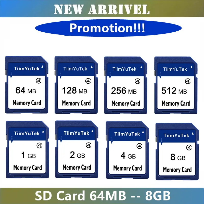

Карта памяти SD Tiim Yu Tek, 100% оригинальная, 64 Мб, 128 Мб, 256 Мб, 512 МБ, 1 ГБ, 2 ГБ, 4 ГБ, 8 Гб