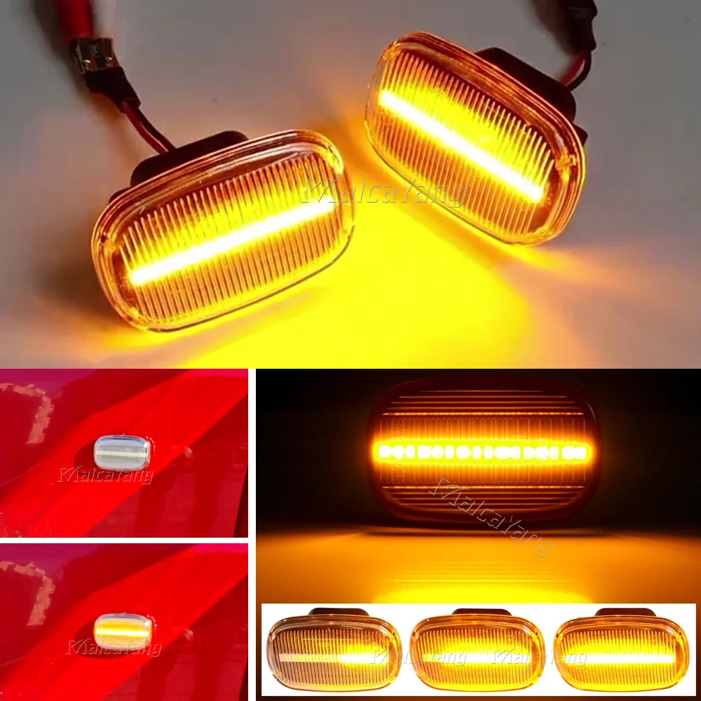 

2 шт. динамические светодиодные боковые габаритные течет поворотов светильник Панель лампа для Защитные чехлы для сидений, сшитые специаль...