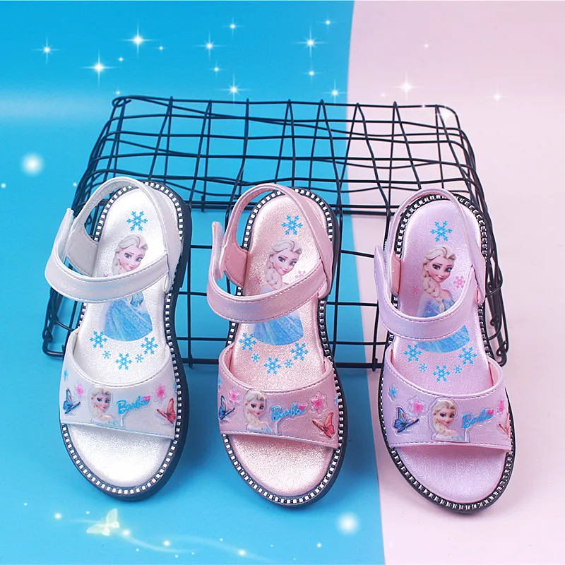 

Disney children's cartoon frozen Elsa princess non-slip soft-soled beach shoes girl sandals summer new sandals