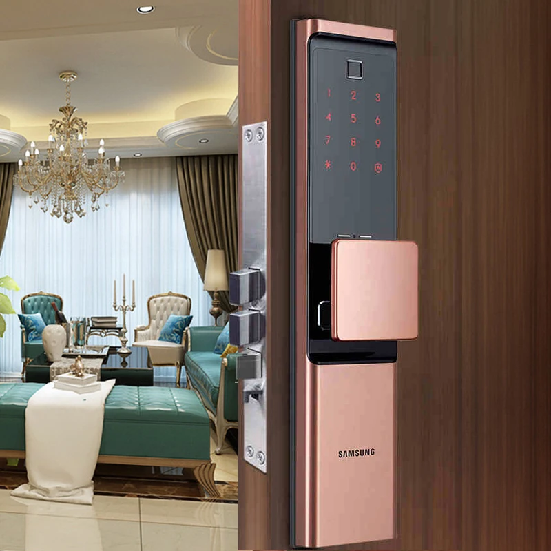 Цифровой Дверной Замок SAMSUNG со сканером отпечатков пальцев и Wi Fi|Электрический