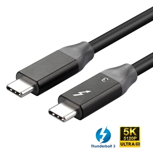 100w thunderbolt 3 cable 40gbps 5a fast charging usb c to c displayport 4k 5k uhd for macbook pro air dell usb c charger cord free global shipping