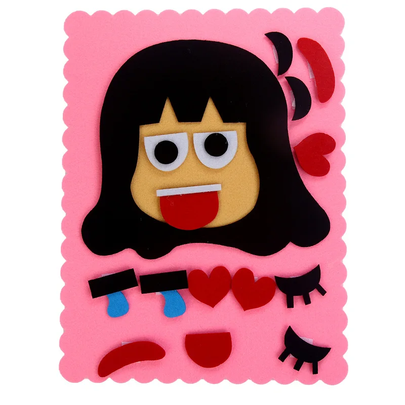 Обучающие игрушки монтессорил сделай сам пазл с эмоциями и изменением 30 см *