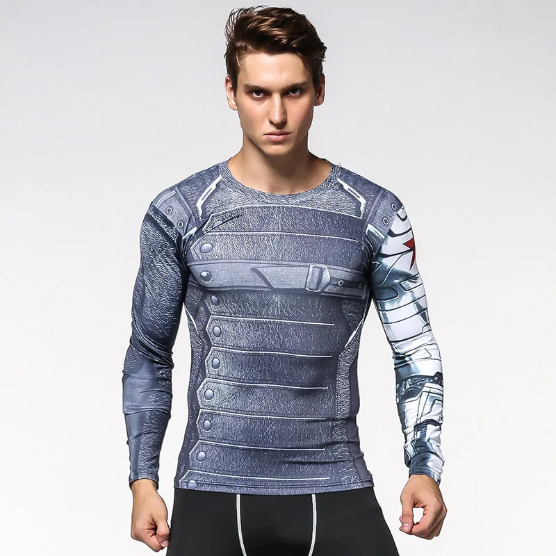 New Black Panther 3D T Shirt Men Compression Tights Running Shirt Men Fitness Soccer Jersey Gym Long Sleeve Sport Jogging tshirt