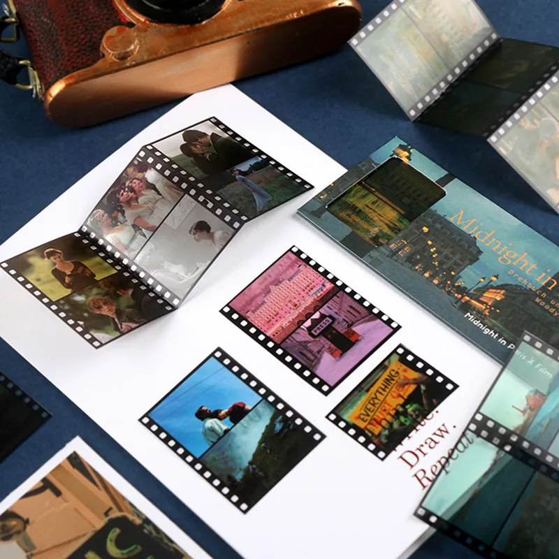 

24 Frames Film Classic Movie Transparent Stickers Bullet Journaling Accessories INS Girlish Mobile Phone Shell DIY Deco Stickers