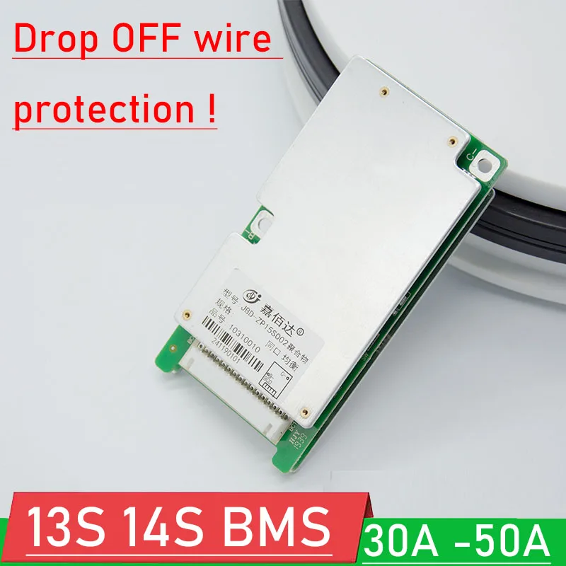 Защитная плата литий ионного аккумулятора 13S 14S BMS 48 в 30 А 40 50 60 3 7 18650 полимерный