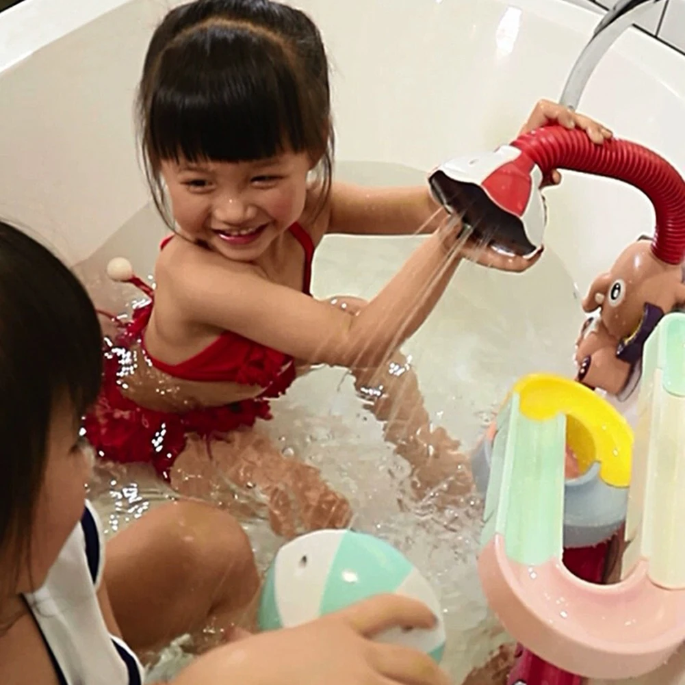 

Electric Elephant Water Pump Baby Bath Shower Head Spout Rinser Kids Toys Sprinkler Kit For Children Shower Game Gifts
