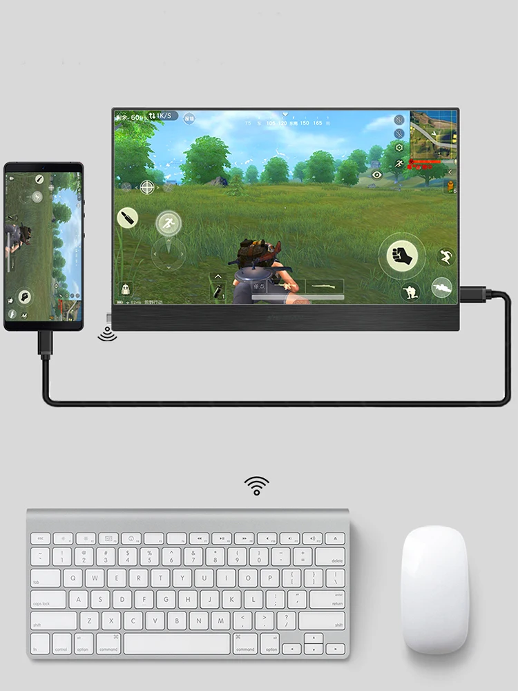 Портативный монитор 4K Touch 15 6 ультратонкий IPS ЖК-дисплей 13 3 дюйма 3840x2160 с Type C для