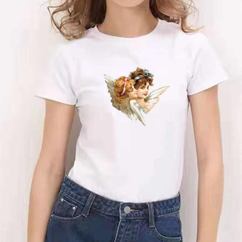 Повседневная одежда с узором топ футболка принтом шикарный Повседневный Ретро