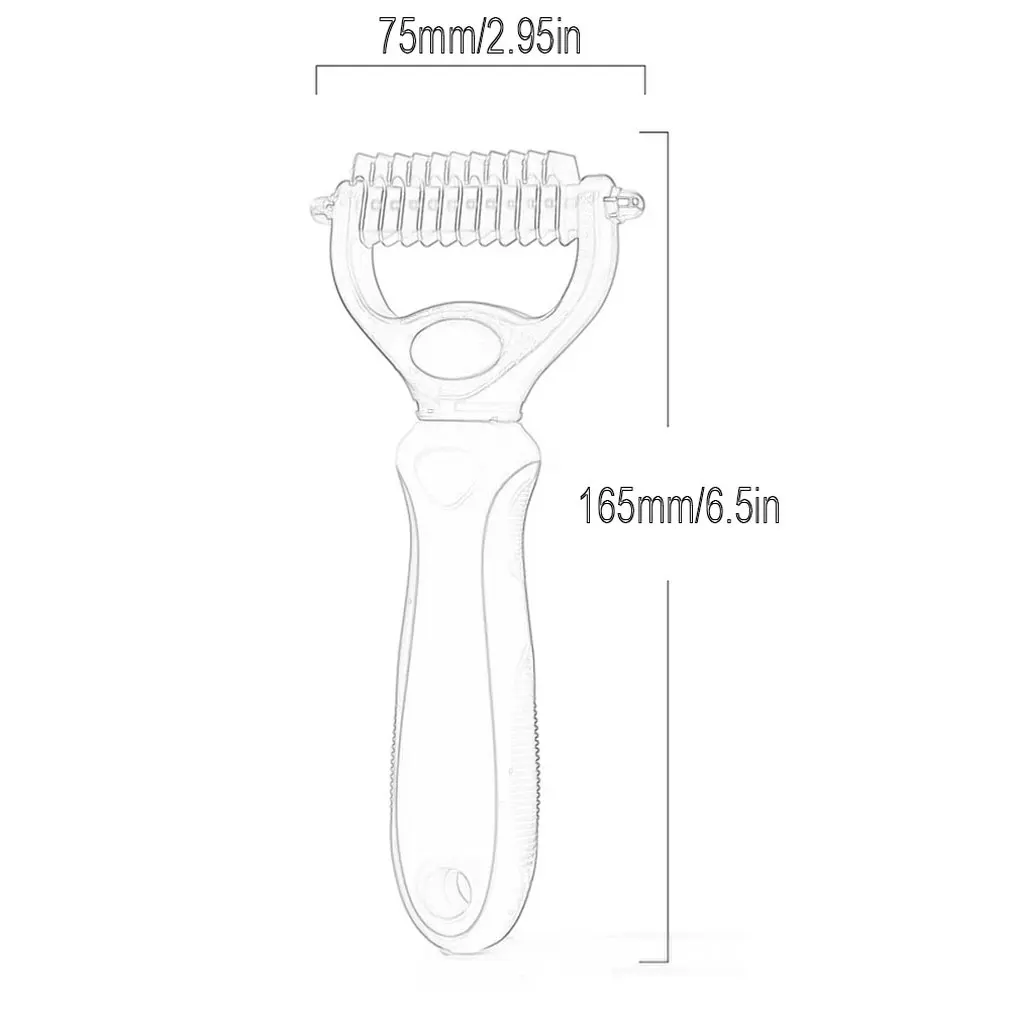 

Professional Pet Undercoat Rake Cats Dogs Comb Brush Loosen Wet Dry Use Grooming Dematting Tools For Mats Tangles Removing