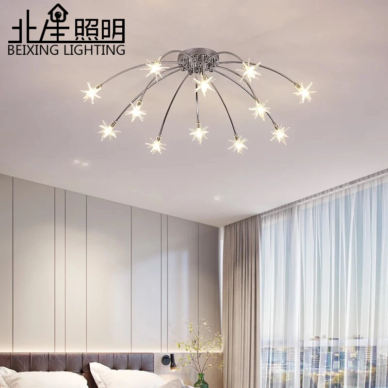 

Modern K9 Crystal LED Flush Mount Ceiling Chandelier Lights Fixture Gold Black Home Lamps for Living Room Bedroom Kitchen