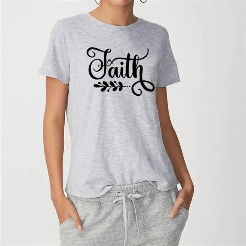 

FAITH Letters Printing T-Shirt For Women Harajuku Tops T-shirt Women Summer Streetwear Short Sleeve Women Casual Tops T-shirt