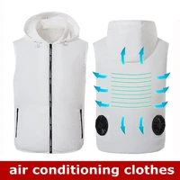 men air conditioning clothes jacket fan cooling vest sun protection clothing fishing hunting clothes quick dry skin windbreaker