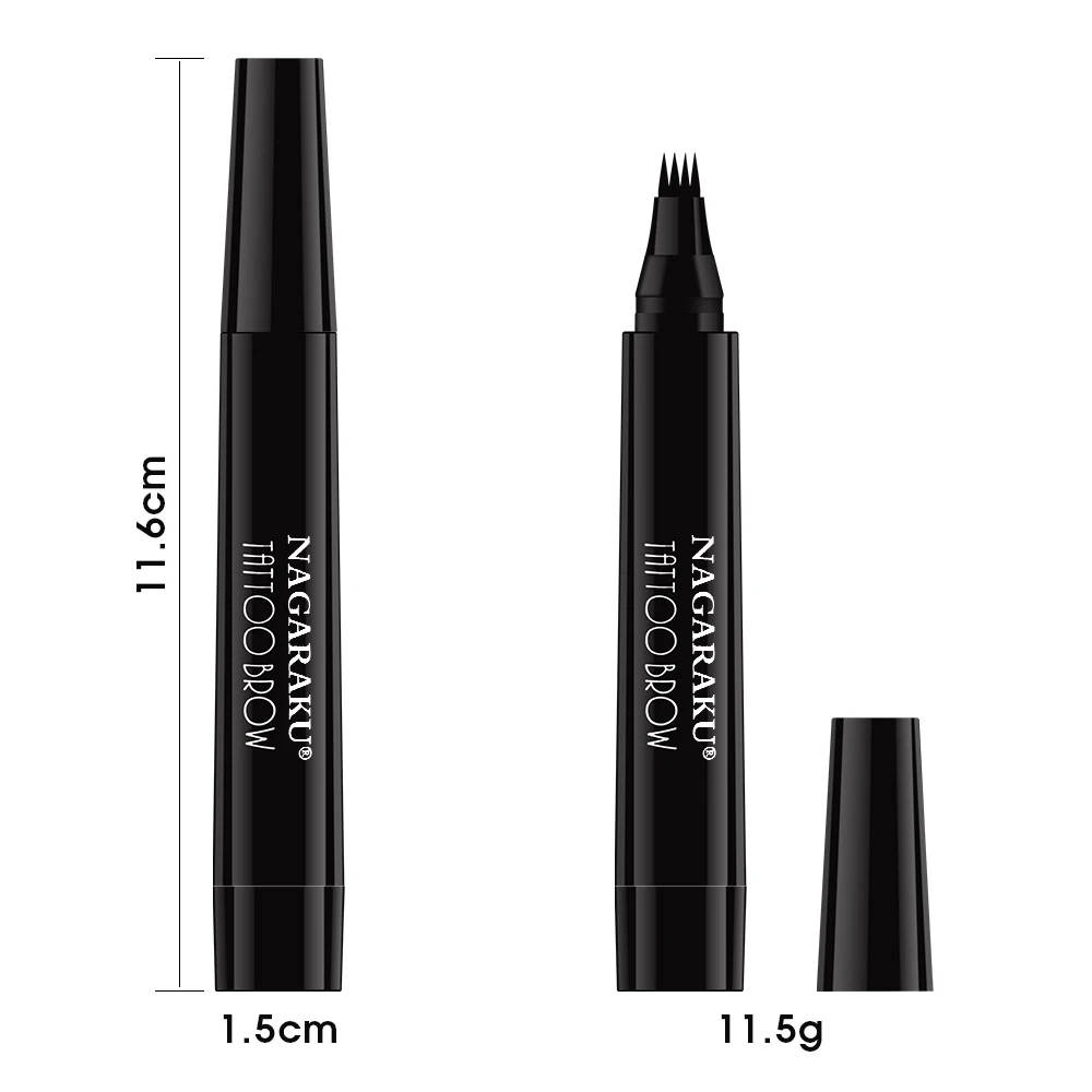 

NAGARAKU 4PCS Eyebrow Pencil waterproof eyebrow pencil liquid eyebrow pencil Four Color Head Sketch Line Eyebrow Refill Pencil