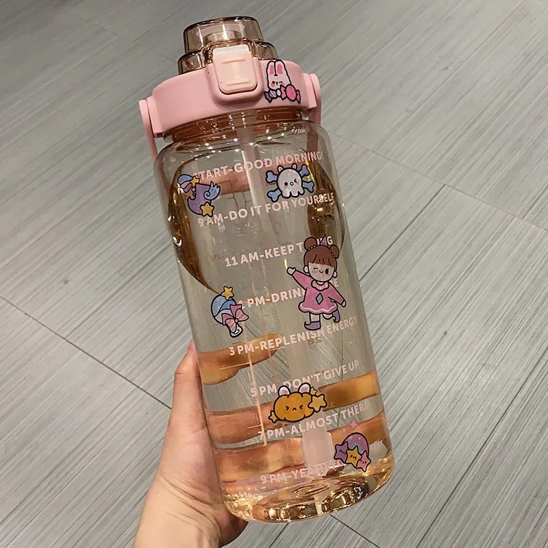 

2000ML Sports Super Large Capacity Plastic Cup with Calibrated Kettle 2000ML Sports Super Large Capacity Plastic Cup