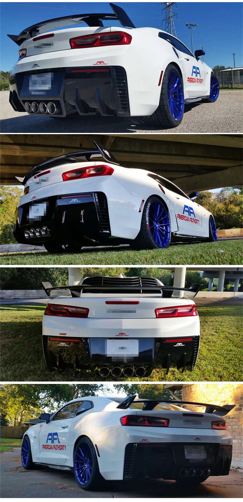 ABS заднее стекло автомобиля спойлер для CHEVROLET Chevy Camaro модификация со светом