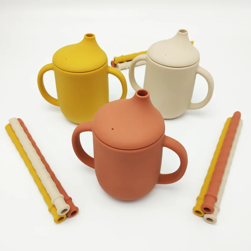 Pajitas de silicona de grado alimenticio reutilizable, Pajita para beber con Juego de cepillos de limpieza para tazas de silicona, accesorio para Bar de fiesta, 5 uds.-4