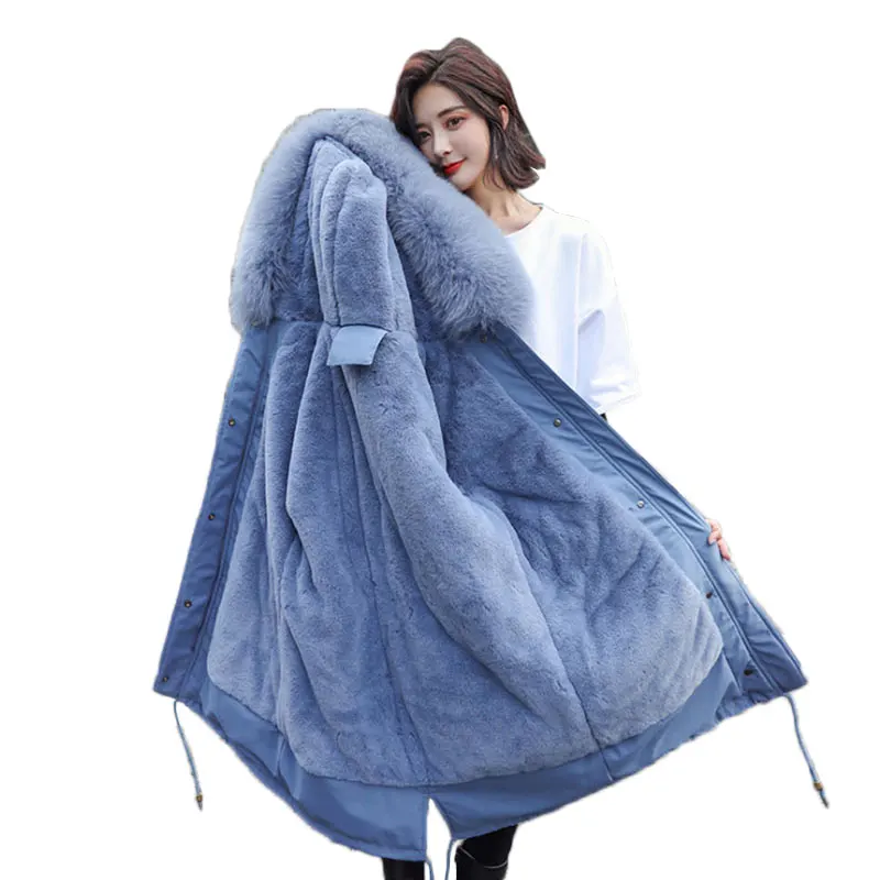 2019 зимние женские утепленные пальто парка в Корейском стиле Длинные пуховики с