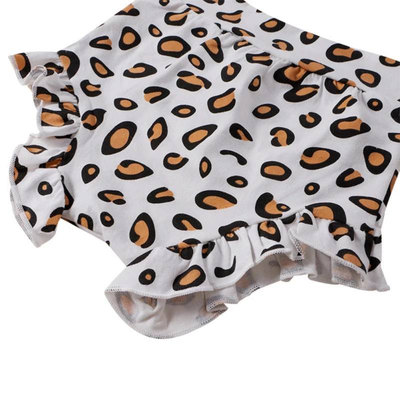 

Summer Infant Baby Baby Cute Pit Striped Vest+sunflower Shorts+headband Three-piece White