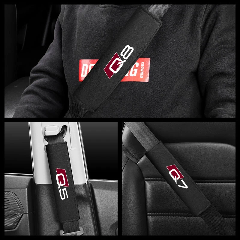 

For Audi Plush Leather Fur Safety Belt Shoulder Protector Applies To A3A4A5A6LA7A8Q3Q5LQ7Q8 Safety Belt Shoulder Protector