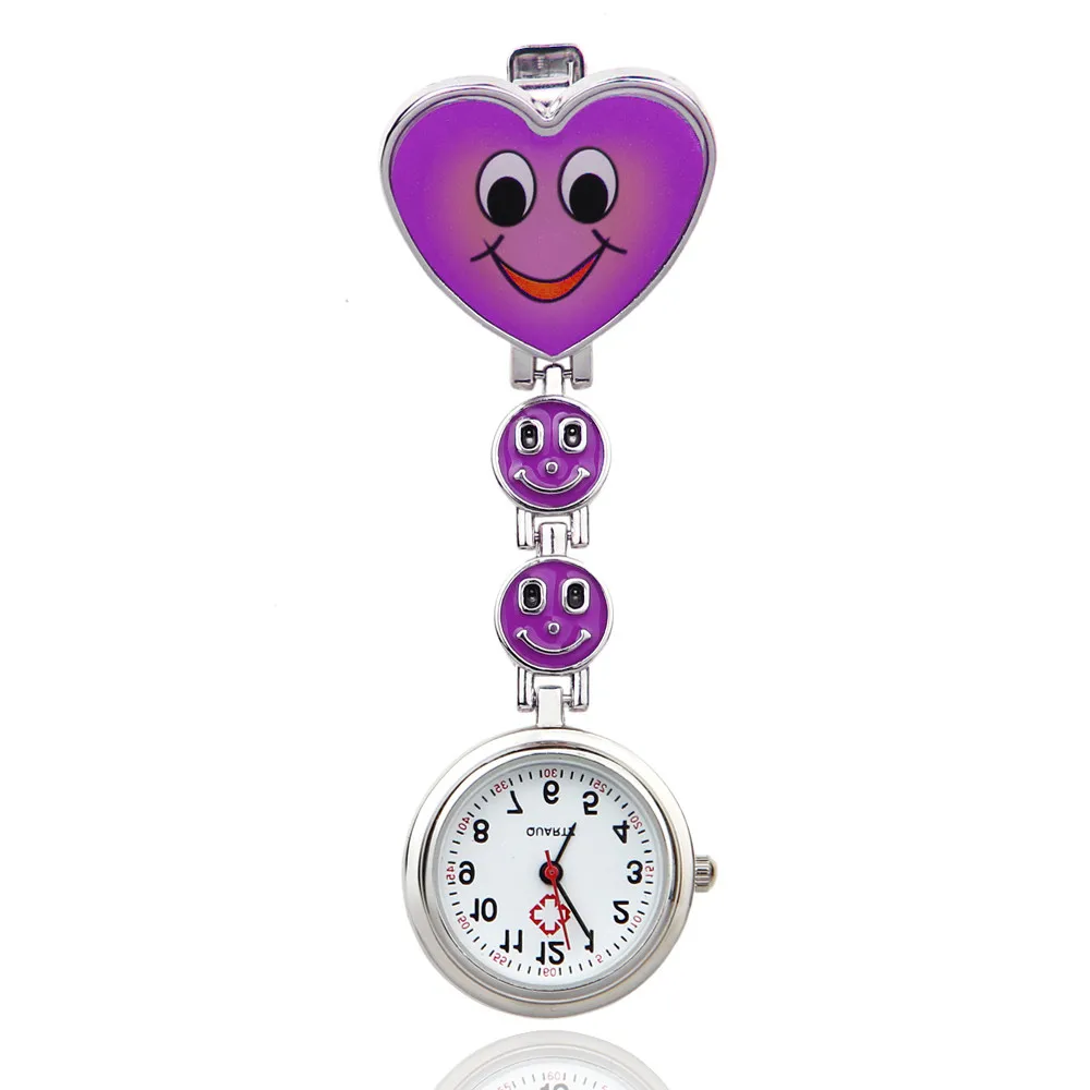Pocket Watches Silicone Nurse Heart Shape Watch Brooch Tunic Fob With Free Battery Doctor Medical reloj de bolsillo Q | Наручные часы