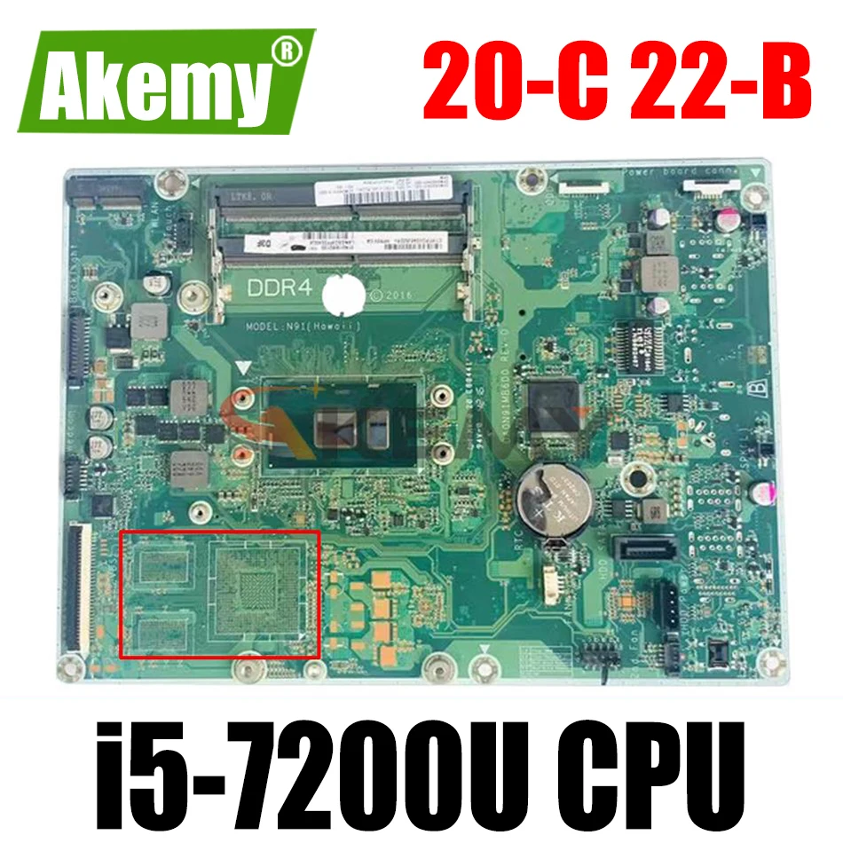 

848949-008 848949-508 848949-608 для HP Pavilion 20-C 22-B материнская плата AIO DA0N91MB6D0 с SR342 i5-7200U полностью протестирован