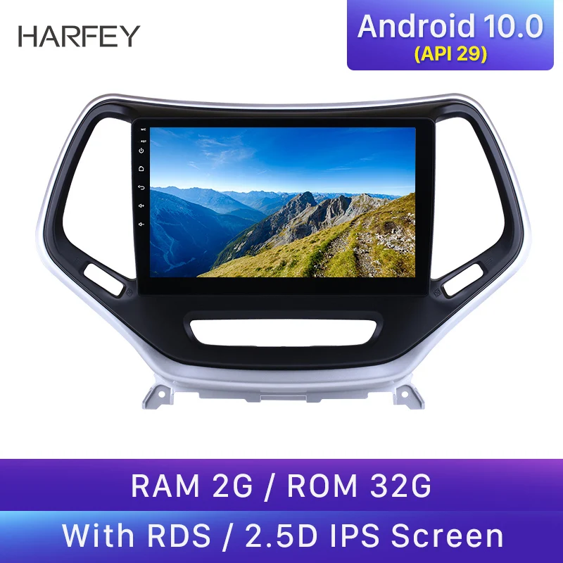 Автомобильный мультимедийный плеер Harfey Android 10 0 1 дюйма GPS радио для Jeep Grand Cherokee 2016