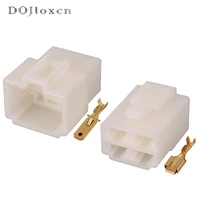 1 set 4 pin 6 3mm all new abs plastic electrical plug male female automobile connector wiring plug dj7041 6 3 1121