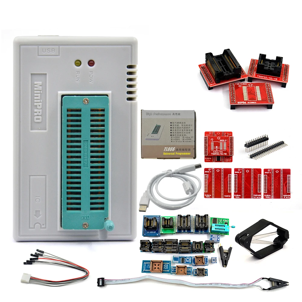 Программатор V10.9 TL866II Plus универсальный программатор Minipro TL866 Nand Flash AVR PIC Bios +