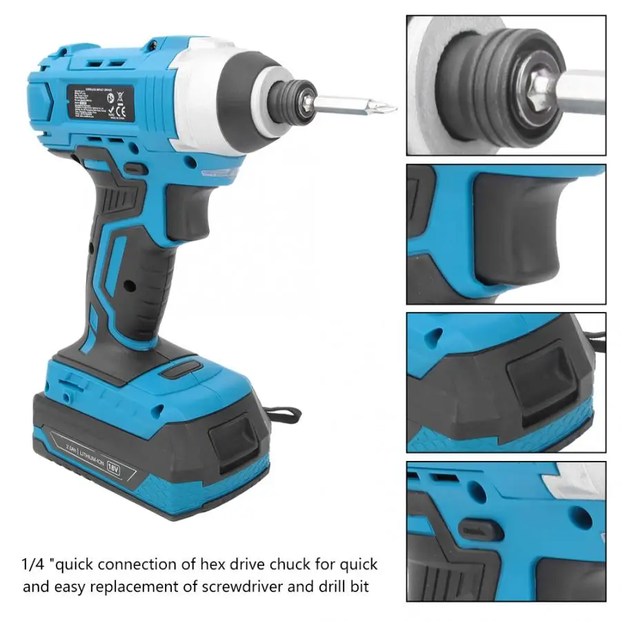 18V Аккумуляторный ударный гайковерт литий ионный аккумулятор на батареях