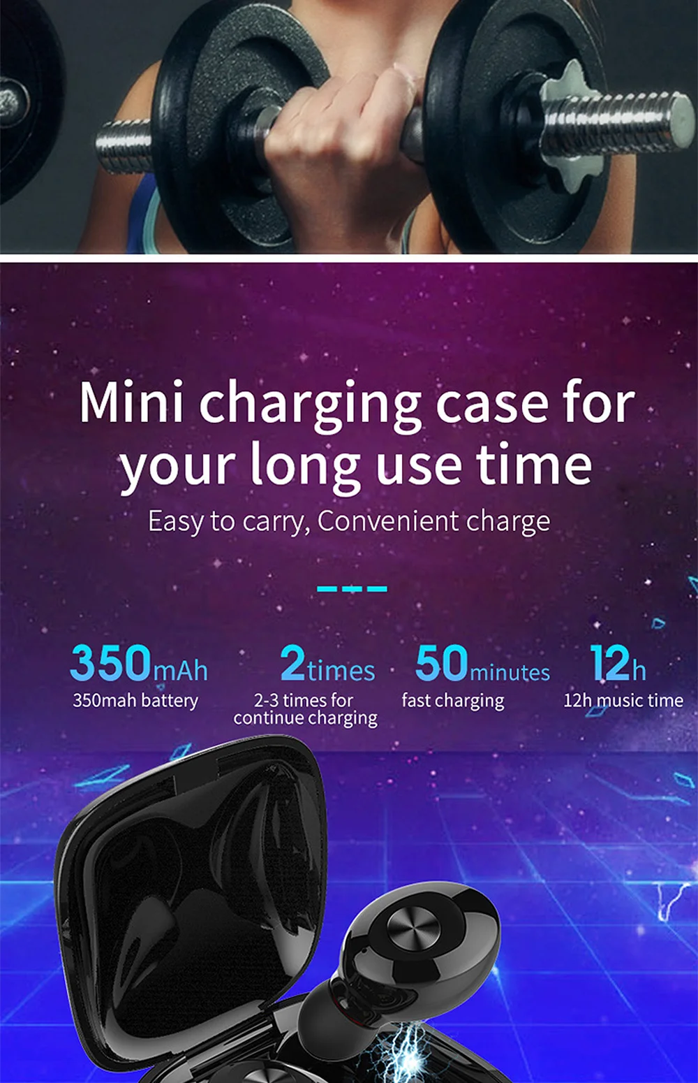 FBYEG Bluetooth 5,0 беспроводные стерео наушники HIFI Звук Спортивная гарнитура громкой связи игровые Вкладные наушники с микрофоном для телефона