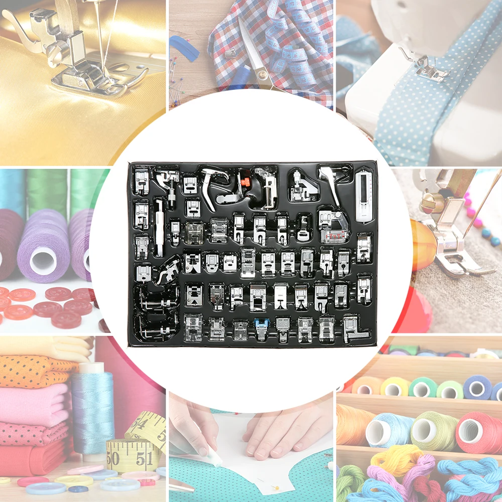 52 шт. комплект бытовых вязаных игл набор прижимных лапок для швейных машин
