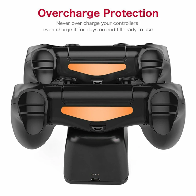 Зарядное устройство для двух геймпадов PS4 со светодиодным индикатором |