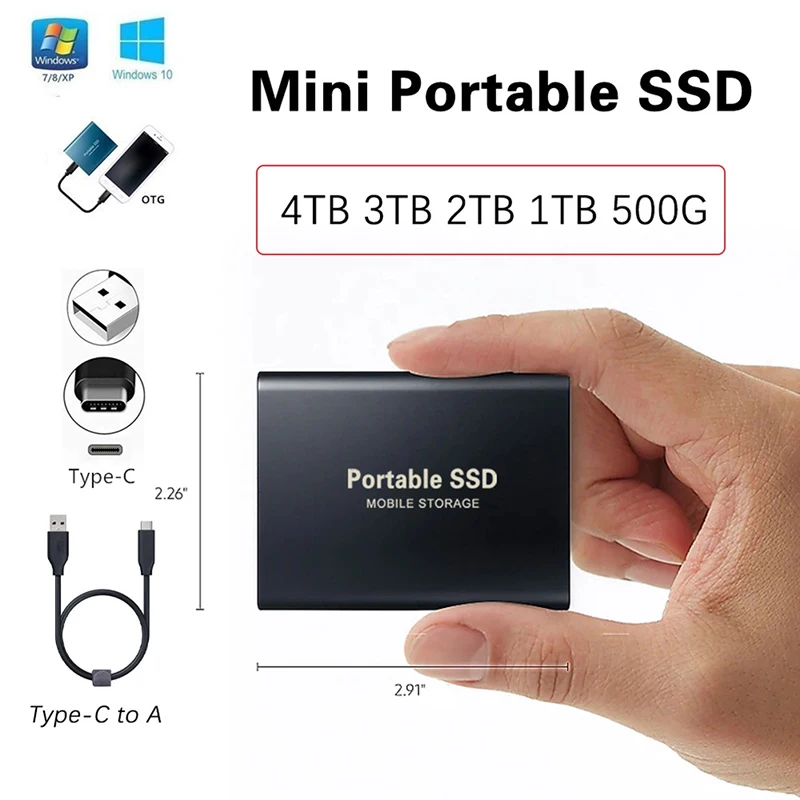type c usb 3 1 ssd portable flash memory 4tb ssd hard drive 240gb 500gb portable ssd external ssd hard drive for laptop desktop free global shipping