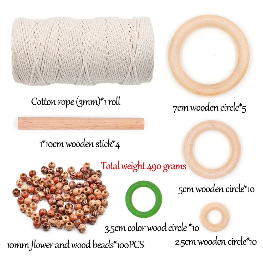 

Macrame Cord Natural Cotton DIY Teether Macrame Kit DIY Linen Rope Accessories Macrame Photo Wall Gift Box