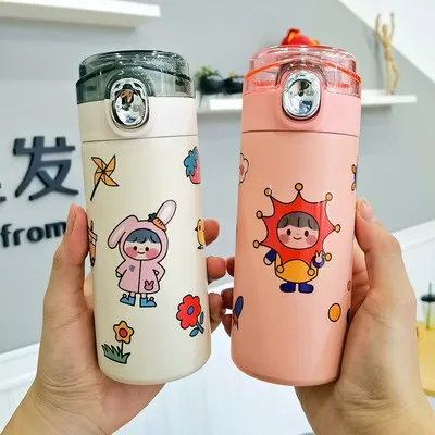 Термос чашка Женская портативная маленькая милая девушка сердце вода из