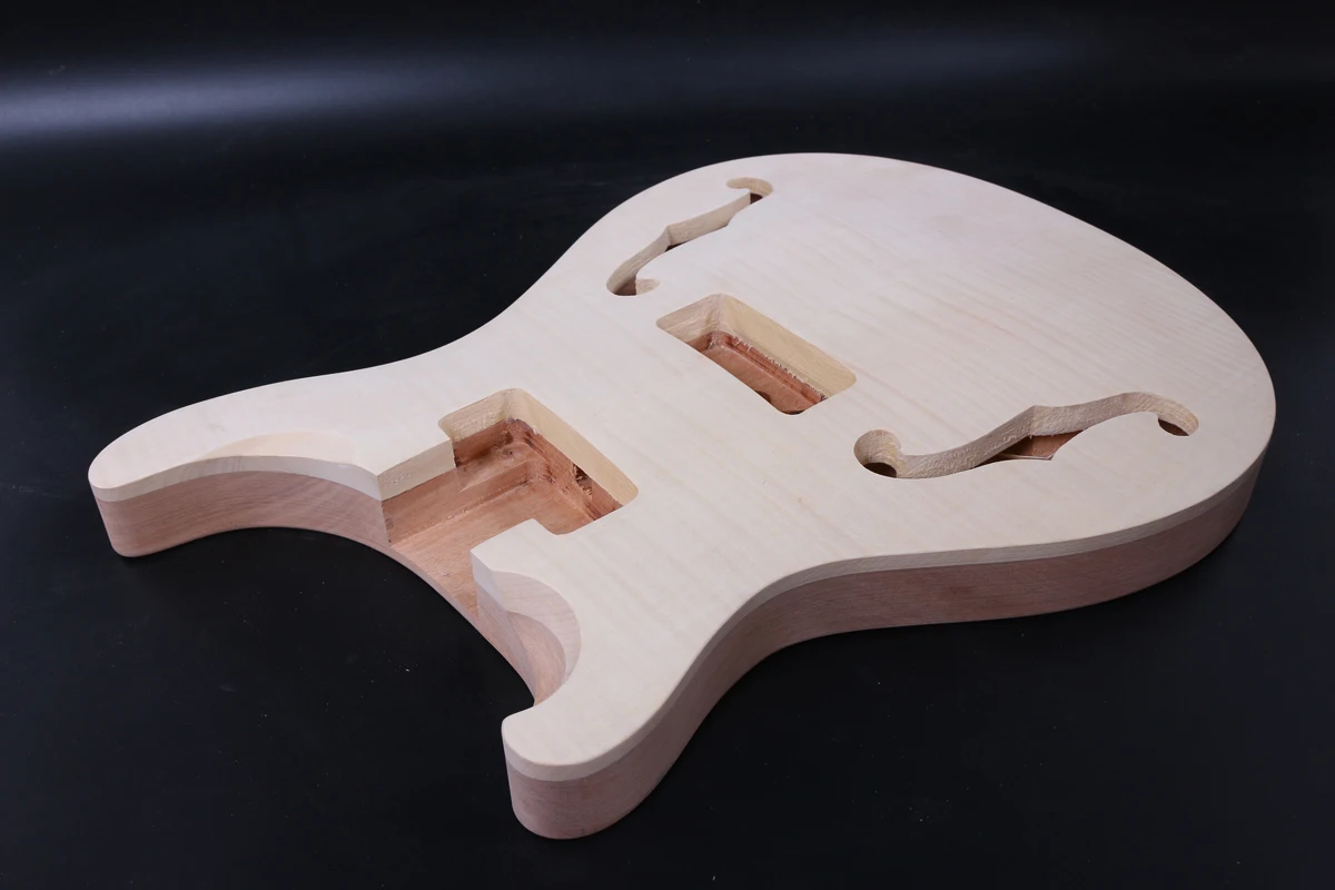 

Корпус электрогитары для левой руки, деревянное дно из красного дерева с колпачком из клена, 1 шт.