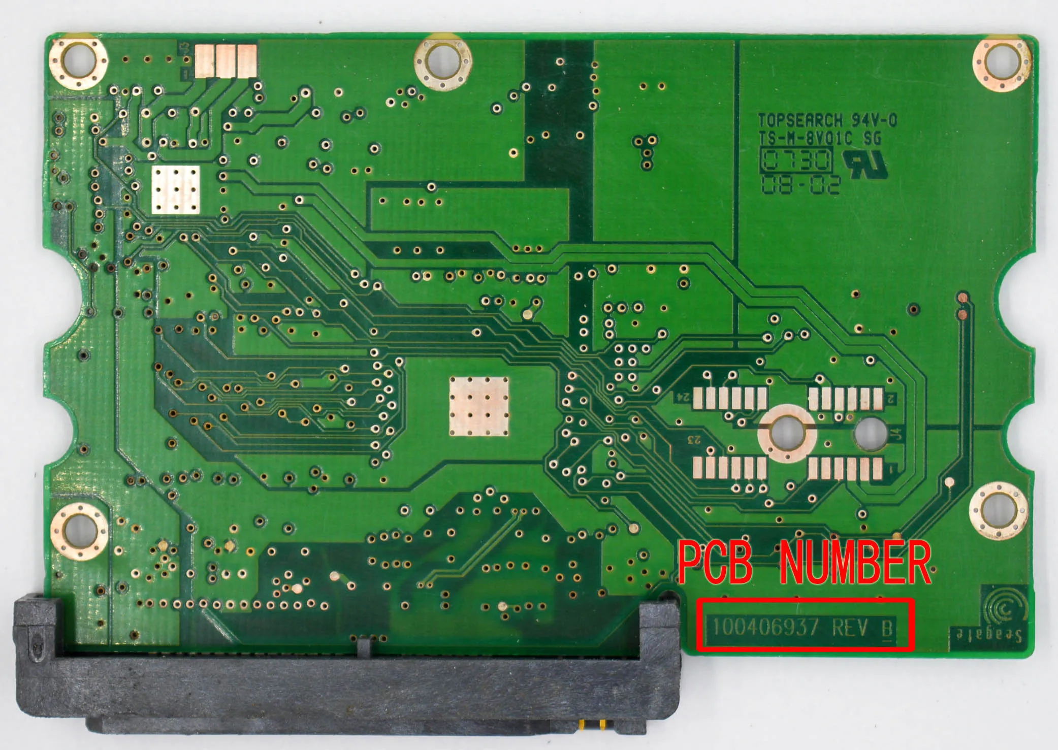 Запчасти для жестких дисков Seagate PCB Логическая плата печатная 100406937 REV B / 100436209
