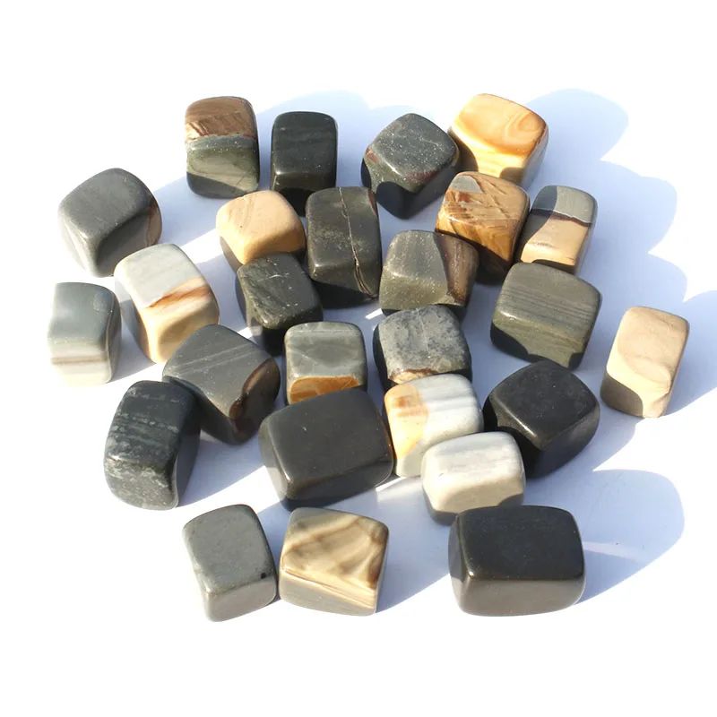 

1 Kg Natural Ocean Jasper Tumbled Gravels Cubes Stone