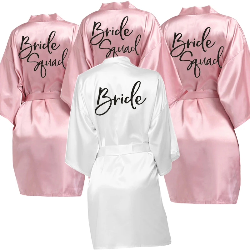 Женская атласная ночная рубашка-кимоно | одежда