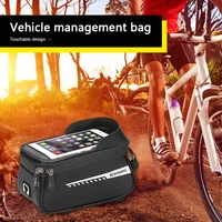 bike top tube bag front touch screen phone pouch cycling pannier saddle bicycle portable waterproof cycling elements