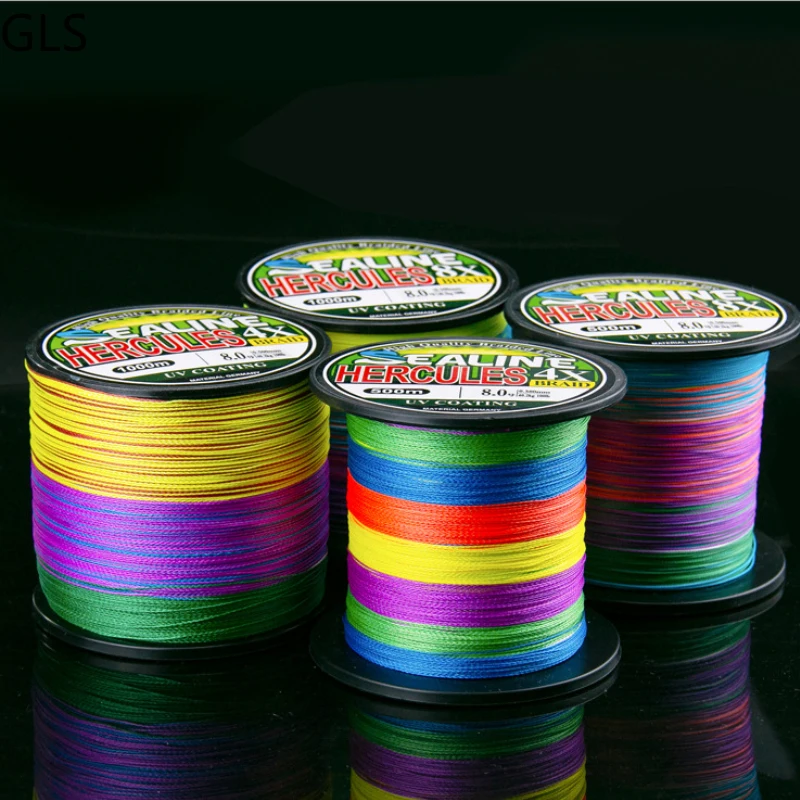 500M Multicolor 4 Strands/8 Strands Weave Strong PE Multifilament Fishing Line Outdoor Saltwater Carp Fishing Line