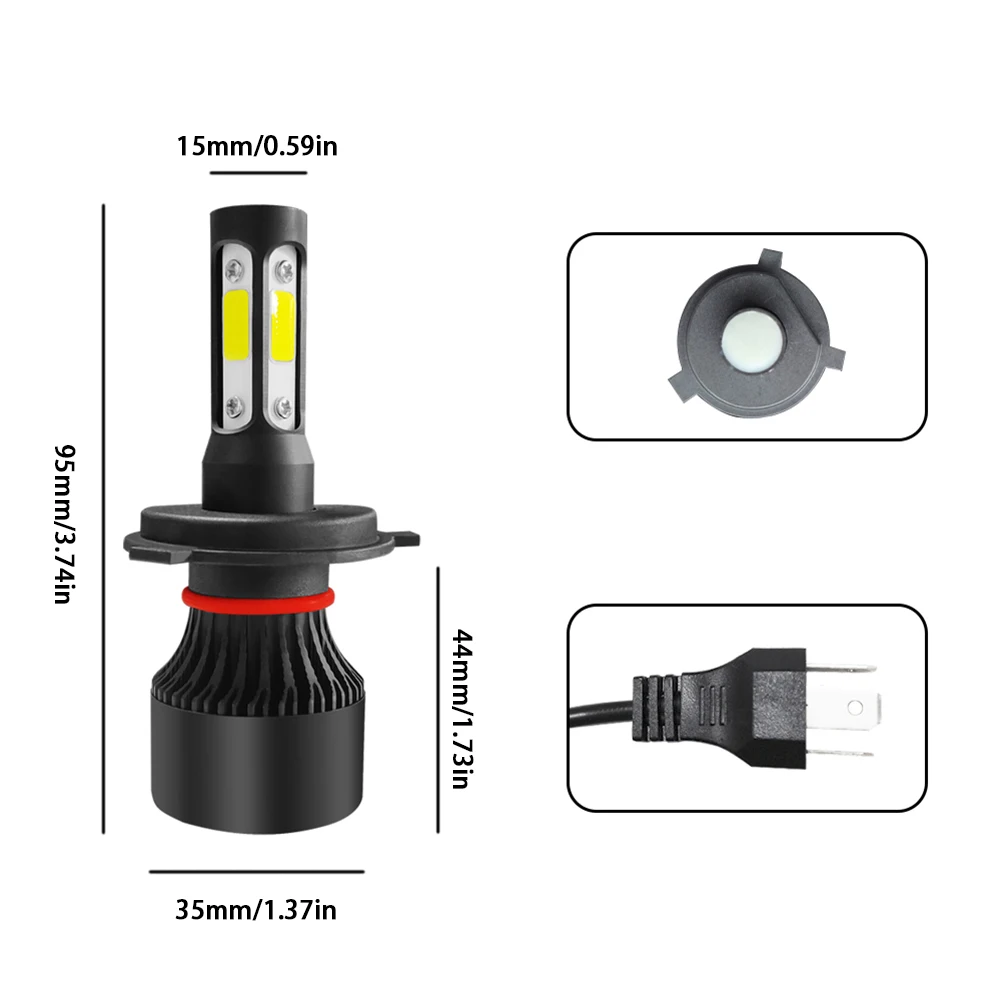 

36W / Pair LED Headlight Conversion Kit 6000K Cool White Light Bulb Headlamps Led Automotivo Headlight Car Accessories